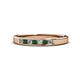 1 - Kathiryn 2.40 mm Emerald and Lab Grown Diamond 7 Stone Wedding Band 
