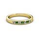 2 - Kathiryn 2.70 mm Green Garnet and Lab Grown Diamond 7 Stone Wedding Band 