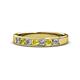 1 - Kathiryn 3.00 mm Yellow Sapphire and Lab Grown Diamond 7 Stone Wedding Band 
