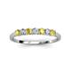 2 - Vivian 3.00 mm Yellow Sapphire and Lab Grown Diamond 7 Stone Wedding Band 