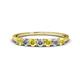 1 - Vivian 3.00 mm Yellow Sapphire and Lab Grown Diamond 7 Stone Wedding Band 