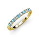 3 - Emlynn 2.70 mm Blue Topaz and Lab Grown Diamond 10 Stone Wedding Band 