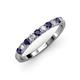 3 - Emlynn 2.70 mm Blue Sapphire and Lab Grown Diamond 10 Stone Wedding Band 