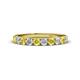 1 - Emlynn 3.00 mm Yellow Sapphire and Lab Grown Diamond 10 Stone Wedding Band 
