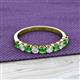 2 - Emlynn 3.00 mm Green Garnet and Lab Grown Diamond 10 Stone Wedding Band 