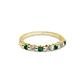 2 - Macie 2.00 mm Emerald and Lab Grown Diamond 7 Stone Wedding Band 