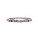 1 - Gracie 2.00 mm Round Pink Sapphire and Lab Grown Diamond Eternity Band 