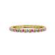 1 - Gracie 2.00 mm Round Pink Sapphire and Lab Grown Diamond Eternity Band 