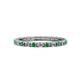 1 - Gracie 2.00 mm Round Emerald and Lab Grown Diamond Eternity Band 