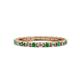 1 - Gracie 2.00 mm Round Emerald and Lab Grown Diamond Eternity Band 