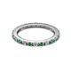2 - Gracie 2.00 mm Round Emerald and Lab Grown Diamond Eternity Band 