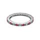 2 - Gracie 2.00 mm Round Ruby and Lab Grown Diamond Eternity Band 