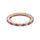 2 - Gracie 2.00 mm Round Ruby and Lab Grown Diamond Eternity Band 