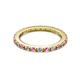 2 - Gracie 2.00 mm Round Pink Sapphire and Lab Grown Diamond Eternity Band 