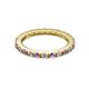 2 - Gracie 2.00 mm Round Amethyst and Lab Grown Diamond Eternity Band 