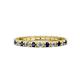 1 - Gracie 2.30 mm Round Blue Sapphire and Lab Grown Diamond Eternity Band 