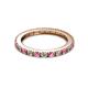 2 - Gracie 2.30 mm Round Pink Sapphire and Lab Grown Diamond Eternity Band 