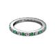 2 - Gracie 2.30 mm Round Emerald and Lab Grown Diamond Eternity Band 