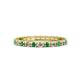 1 - Gracie 2.30 mm Round Emerald and Lab Grown Diamond Eternity Band 