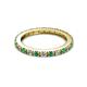 2 - Gracie 2.30 mm Round Emerald and Lab Grown Diamond Eternity Band 