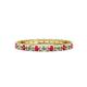 1 - Gracie 2.30 mm Round Ruby and Lab Grown Diamond Eternity Band 
