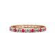1 - Gracie 2.30 mm Round Ruby and Lab Grown Diamond Eternity Band 