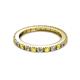 2 - Gracie 2.30 mm Round Yellow Sapphire and Lab Grown Diamond Eternity Band 