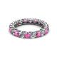 2 - Lucida 3.40 mm Pink Sapphire and Lab Grown Diamond Eternity Band 