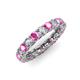3 - Lucida 3.40 mm Pink Sapphire and Lab Grown Diamond Eternity Band 
