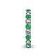 5 - Lucida 3.40 mm Emerald and Lab Grown Diamond Eternity Band 