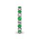 5 - Lucida 3.40 mm Emerald and Lab Grown Diamond Eternity Band 