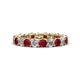 1 - Lucida 3.40 mm Ruby and Lab Grown Diamond Eternity Band 