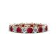 1 - Lucida 3.40 mm Ruby and Lab Grown Diamond Eternity Band 