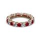 2 - Lucida 3.40 mm Ruby and Lab Grown Diamond Eternity Band 