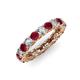 3 - Lucida 3.40 mm Ruby and Lab Grown Diamond Eternity Band 