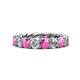 1 - Lucida 4.00 mm Pink Sapphire and Lab Grown Diamond Eternity Band 