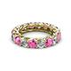 2 - Lucida 4.00 mm Pink Sapphire and Lab Grown Diamond Eternity Band 