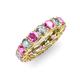 3 - Lucida 4.00 mm Pink Sapphire and Lab Grown Diamond Eternity Band 