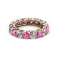 2 - Lucida 4.00 mm Pink Sapphire and Lab Grown Diamond Eternity Band 