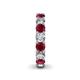 5 - Lucida 4.00 mm Ruby and Lab Grown Diamond Eternity Band 