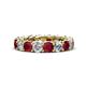 1 - Lucida 4.00 mm Ruby and Lab Grown Diamond Eternity Band 