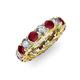 3 - Lucida 4.00 mm Ruby and Lab Grown Diamond Eternity Band 