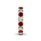 5 - Lucida 4.00 mm Ruby and Lab Grown Diamond Eternity Band 