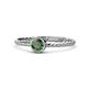 1 - Marian Bold Round Lab Created Alexandrite Solitaire Rope Promise Ring 