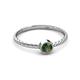 2 - Marian Bold Round Lab Created Alexandrite Solitaire Rope Promise Ring 