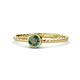 1 - Marian Bold Round Lab Created Alexandrite Solitaire Rope Promise Ring 