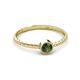 2 - Marian Bold Round Lab Created Alexandrite Solitaire Rope Promise Ring 