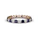 1 - Valerie 3.00 mm Blue Sapphire and Lab Grown Diamond Eternity Band 