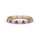 1 - Valerie 3.00 mm Pink Tourmaline and Lab Grown Diamond Eternity Band 