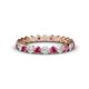 1 - Valerie 3.00 mm Pink Tourmaline and Lab Grown Diamond Eternity Band 